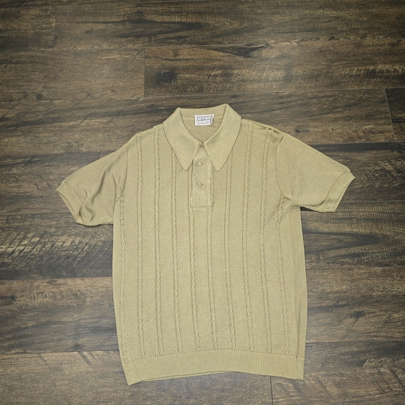 Vintage Polo Shirt Yellowish Green Color - Picture 6 of 7